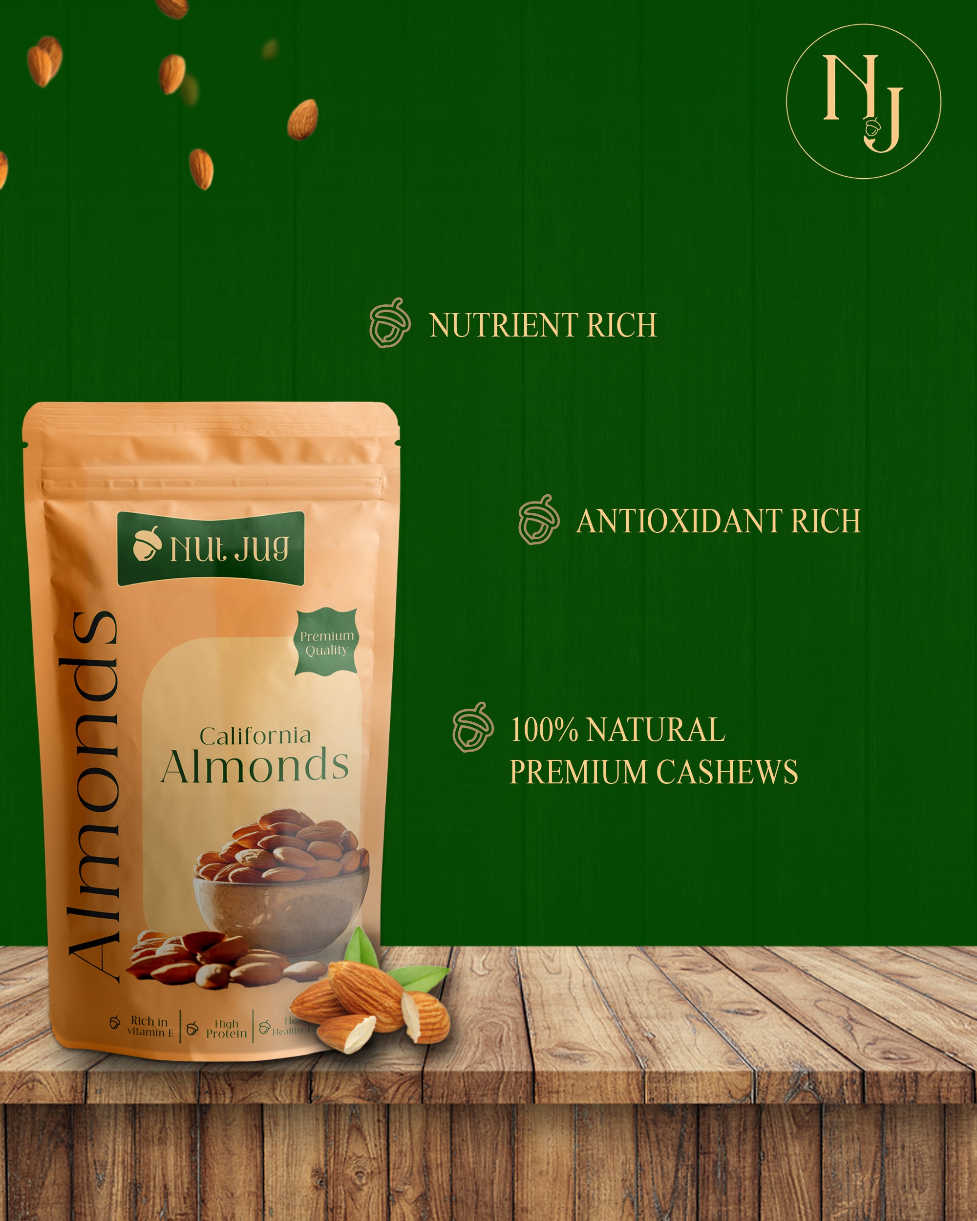 NUTJUG California almonds 250g