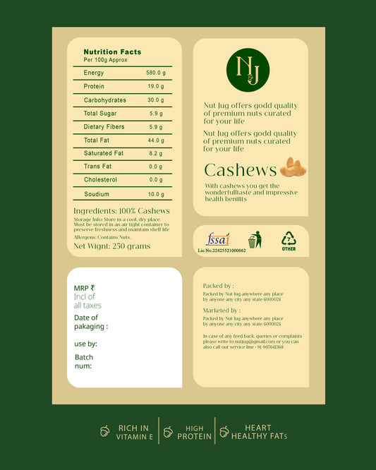 NUTJUG Cashew full 250g